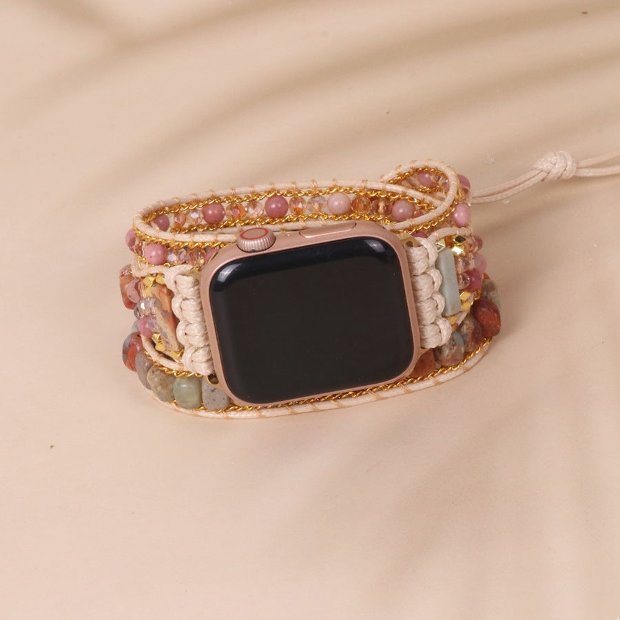 3-layer Winding Stone Beads Woven Strap Bracelet