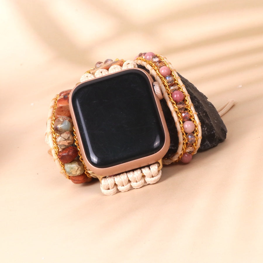 3-layer Winding Stone Beads Woven Strap Bracelet