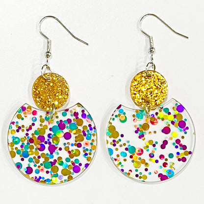 Christmas Geometric Simple Sequins Transparent Earrings