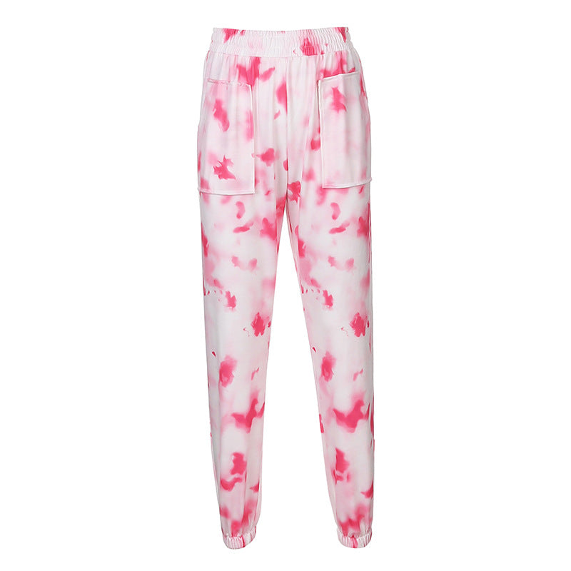 Featured tie-dye slim slimming women's clothing