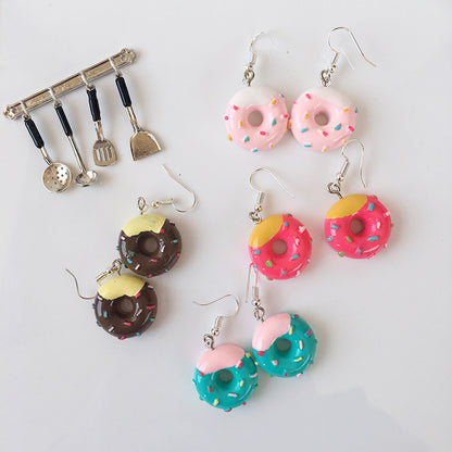 Donut hand made earrings