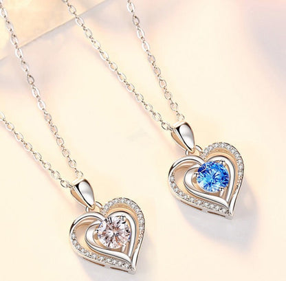 Ocean Heart Necklace Women's Simple Temperamental Heart-shaped Pendant