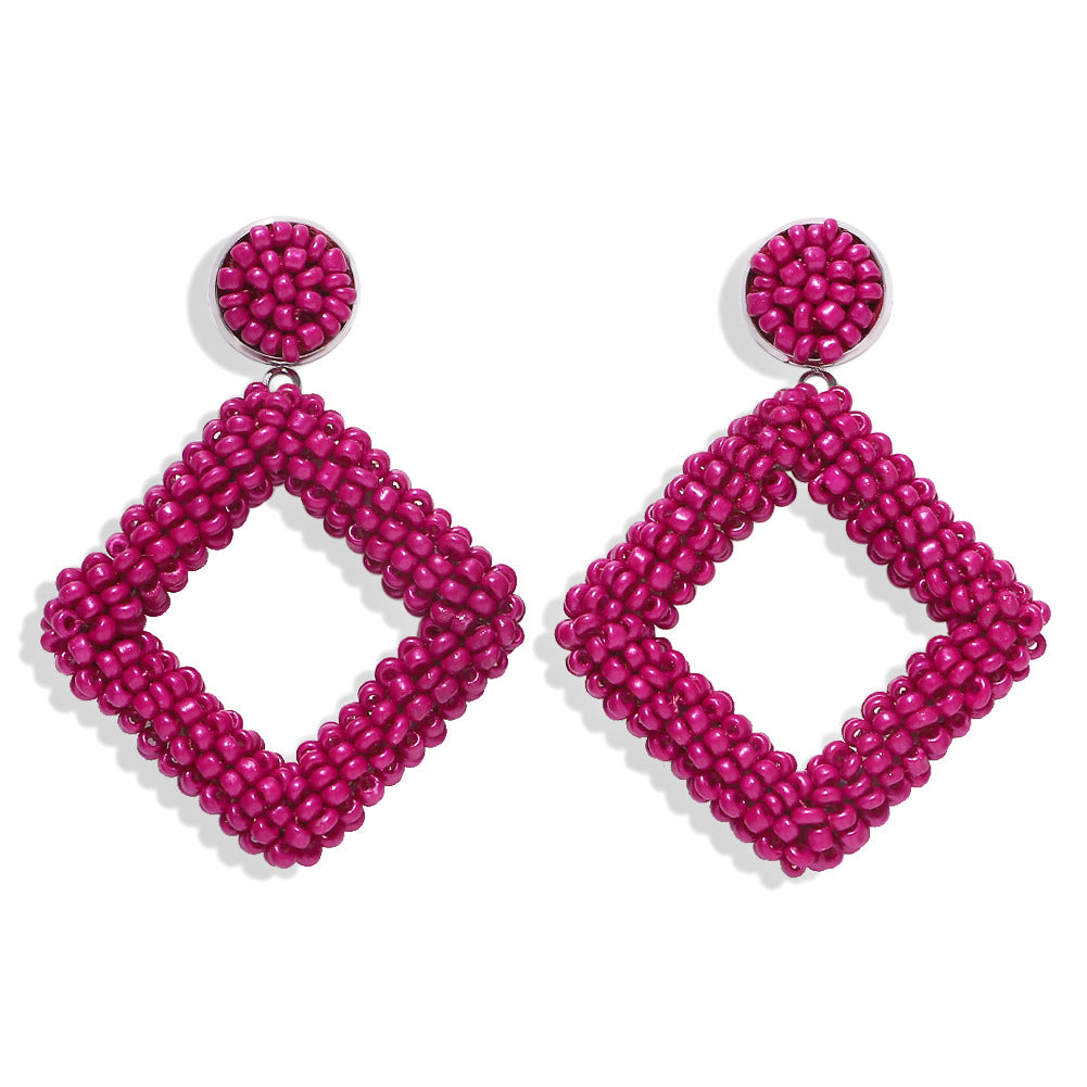 Diamond Bead Earrings