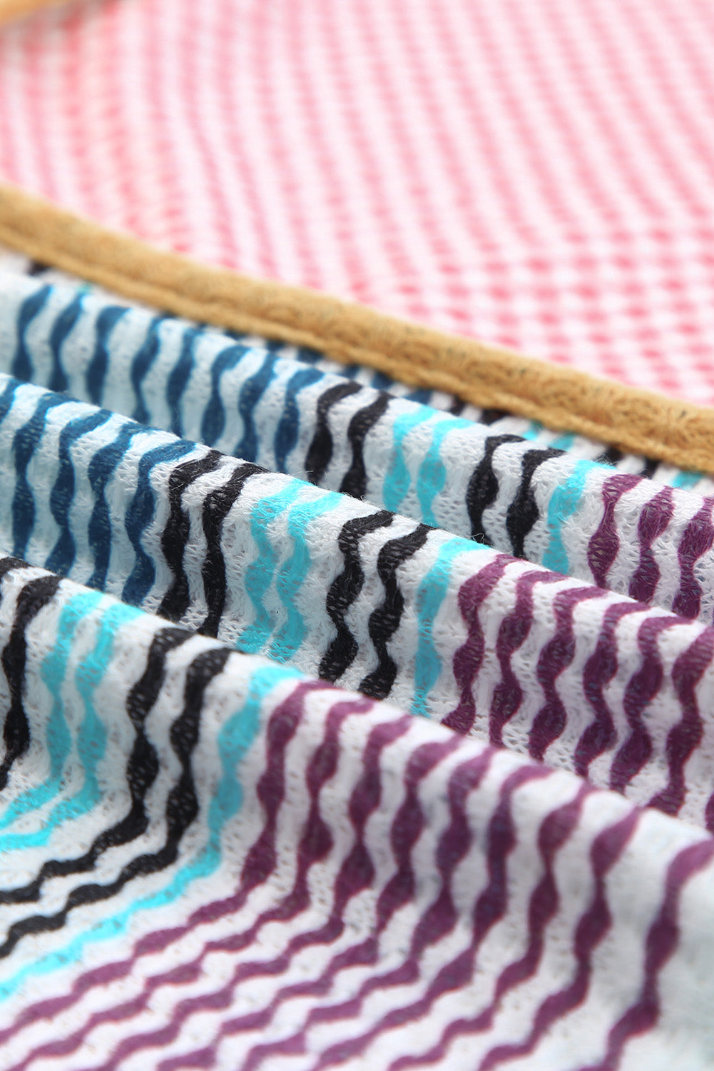 Multicolor Seamed Patchwork V Neck Plus Size Sleeveless Top