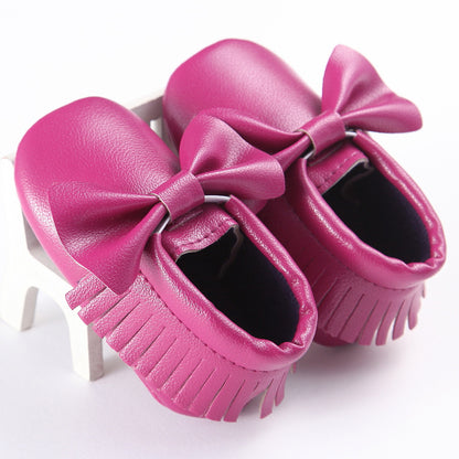 Spring And Autumn New 0-1 Years Old Baby Shoes Tassel Pu Bottom Non-slip Casual Baby Shoes