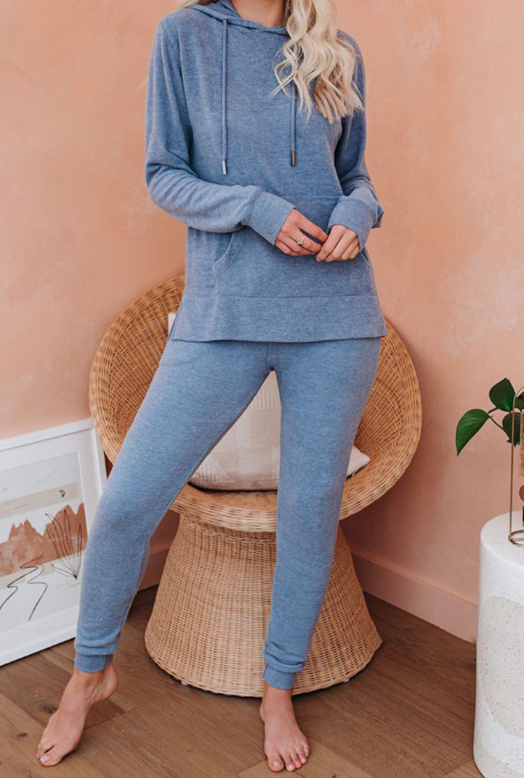 Two-piece Women's Home Casual Hooded Sweater