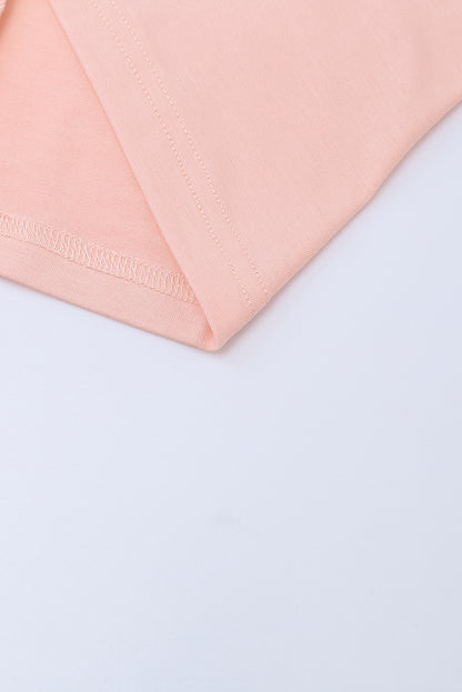 Khaki Side Pockets Short Sleeve Tunic Top