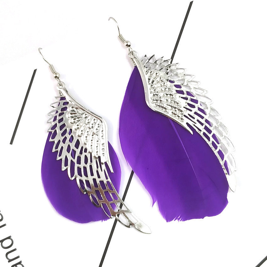 Vintage feather earrings