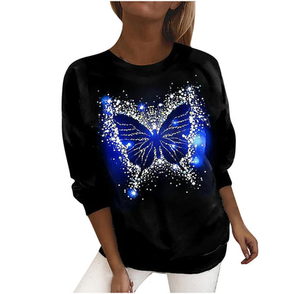 Round Neck Pullover Loose Style Street Trendy