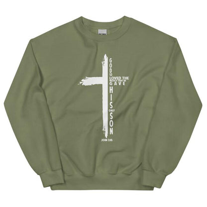 Men's Cross Letter Print Cartoon Pullover