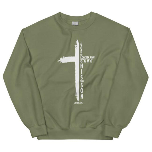 Men's Cross Letter Print Cartoon Pullover