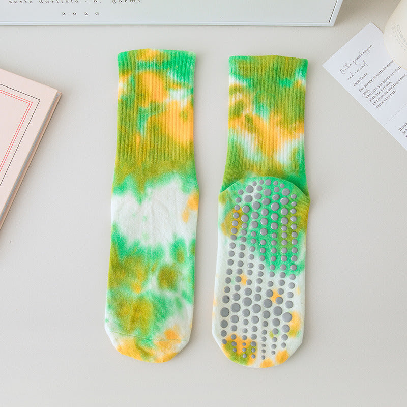 Cotton Calf Medium Stockings Professional Fitness Exercise Pilates Non-slip Yoga Socks