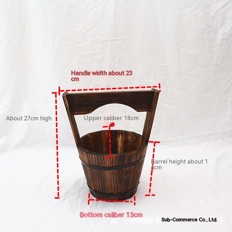 Horticultural Carbonization Anti-corrosion Wooden Succulent Flower Pots