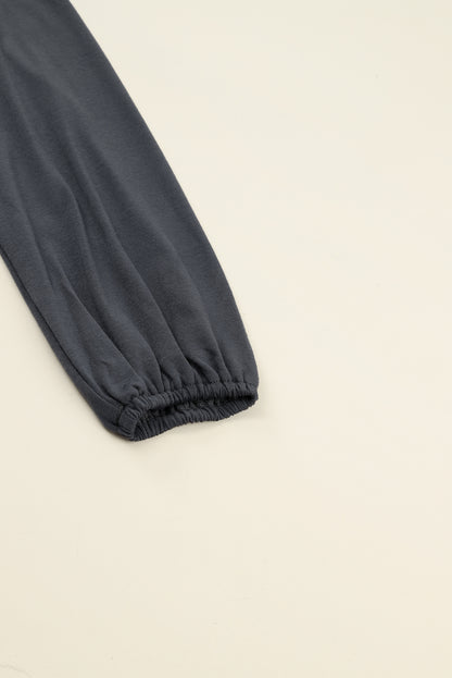 Orange Button Up High Waist Long Sleeve Dress