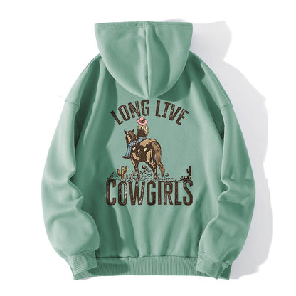 Letter Back Printed Plus Size Fleece-lined Hoodie