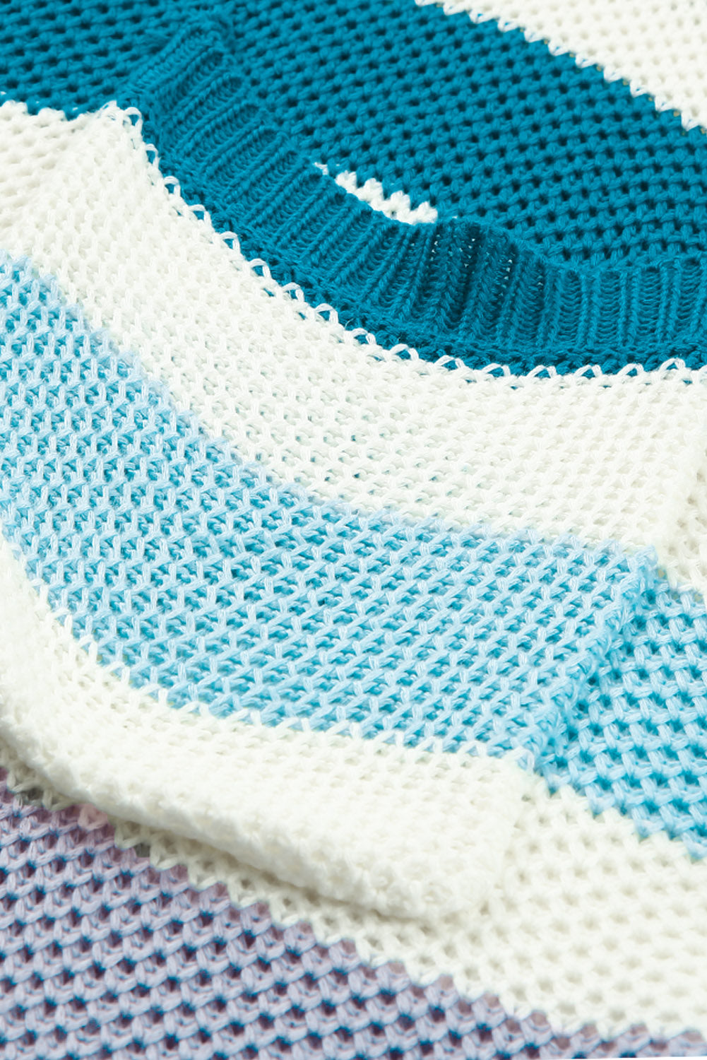 Multicolor Striped Oversized Sweater