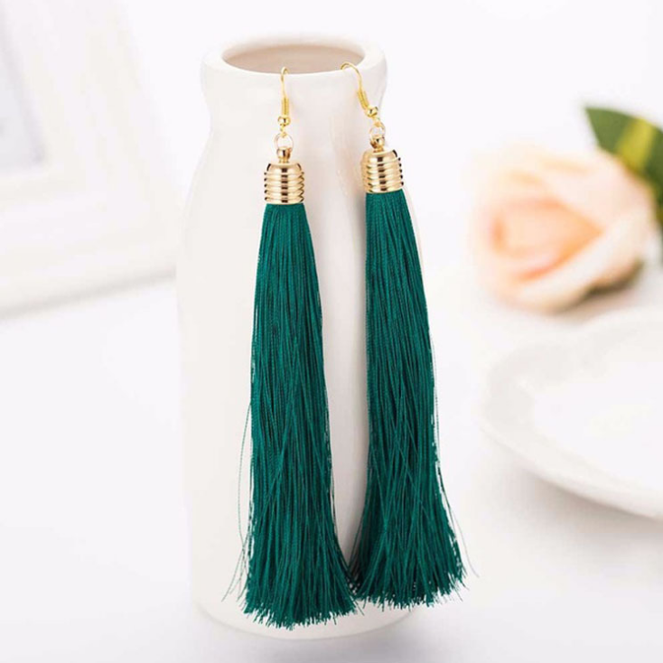 Long tassel earrings
