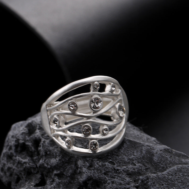 Elastic Metal Ladies Brushed Ring Wholesale