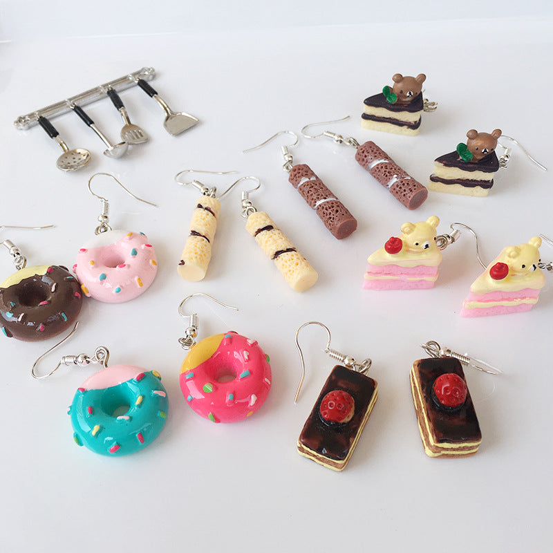 Donut hand made earrings
