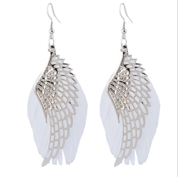 Vintage feather earrings