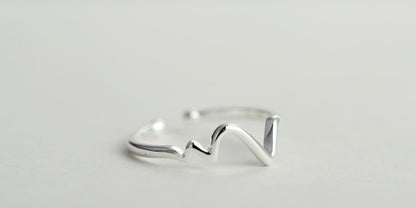 Heartbeat Ring Personality Simple Jewelry