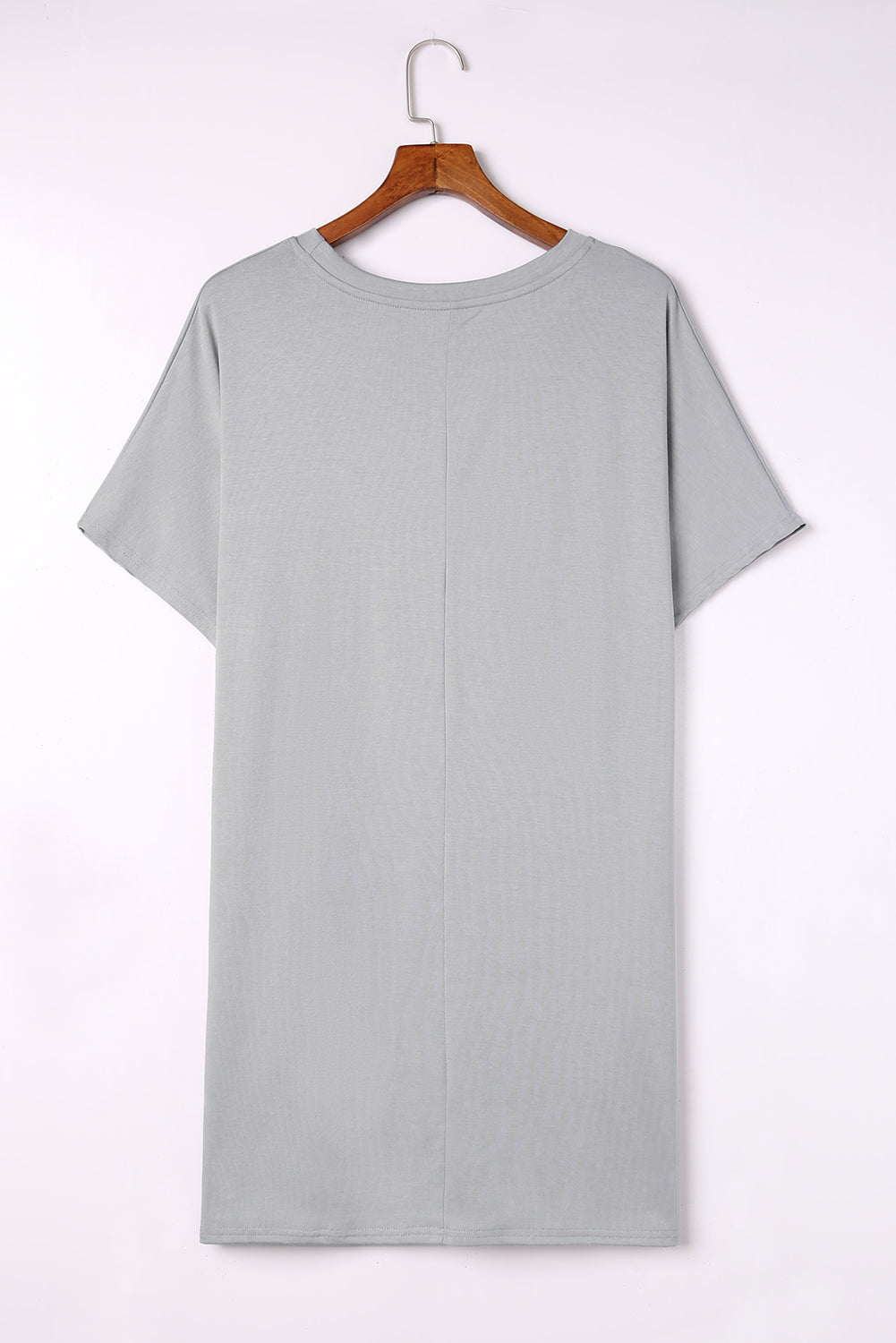 Khaki Side Pockets Short Sleeve Tunic Top