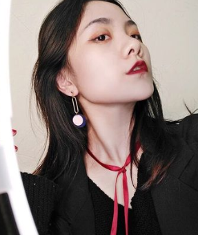 Earrings spring and summer new exaggerated wood silk satin flowers hypoallergenic boutique earrings earrings