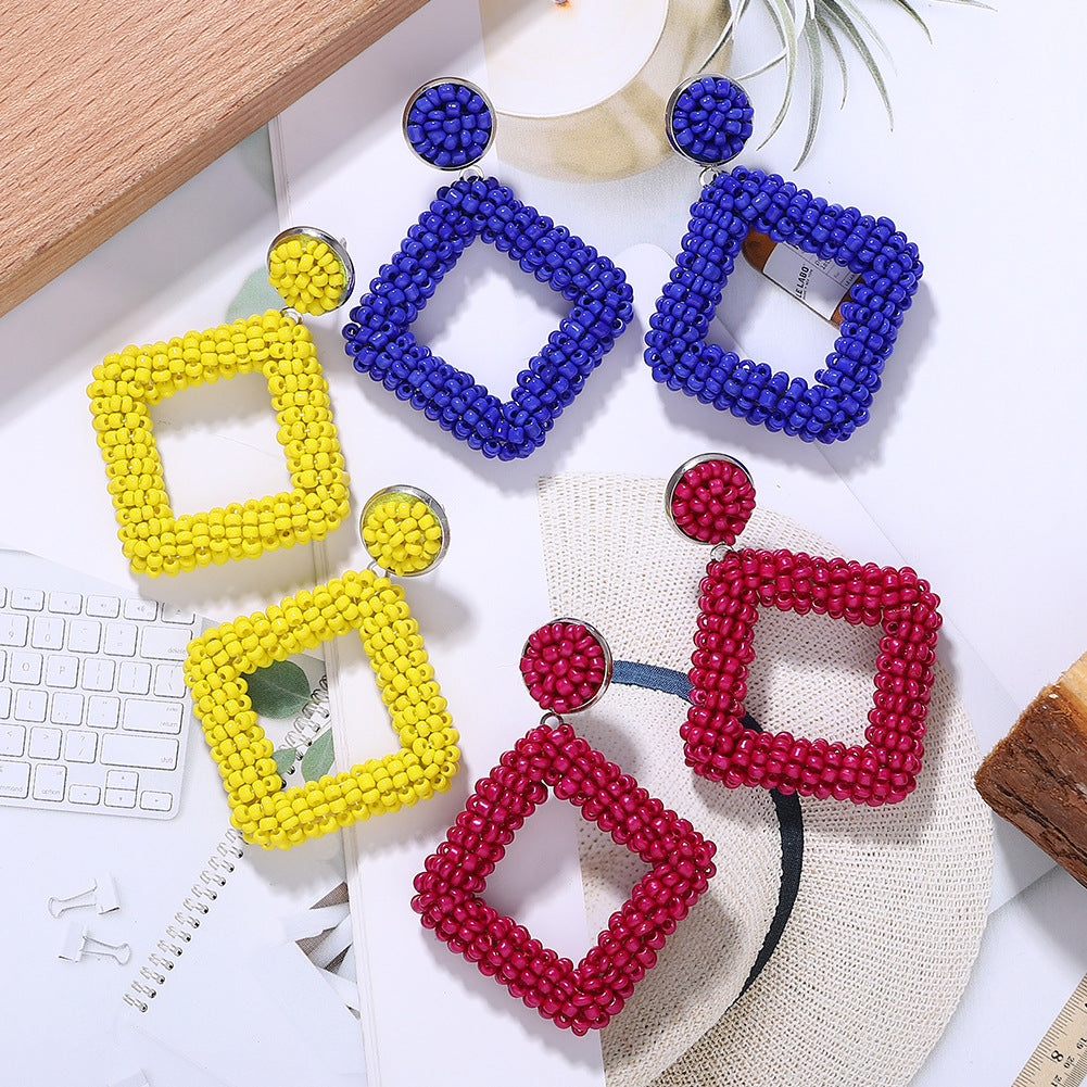 Diamond Bead Earrings