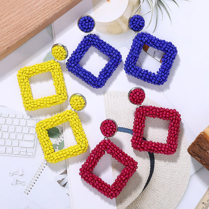 Diamond Bead Earrings