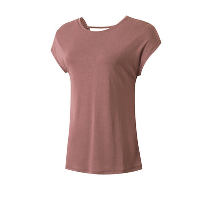 Yoga clothing tops women's Modal back T-shirt