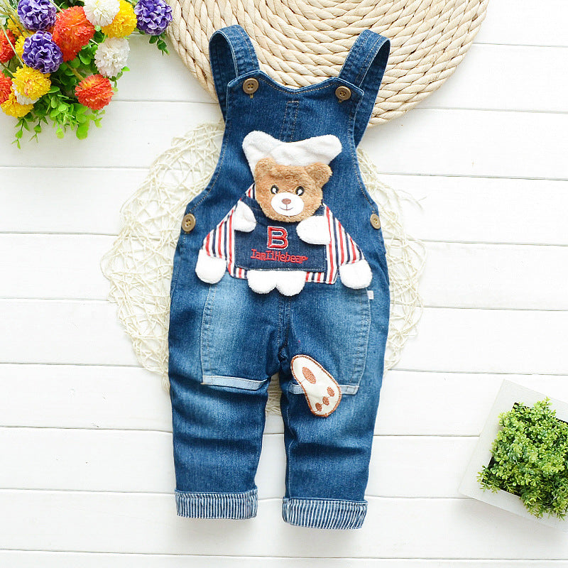 Women's Western style suspenders denim