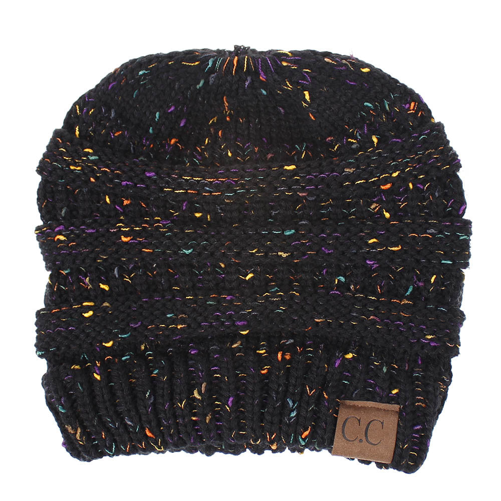 INS Colored Thread Variegated Hat Woolen Knitted Hat