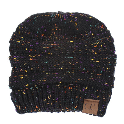 INS Colored Thread Variegated Hat Woolen Knitted Hat