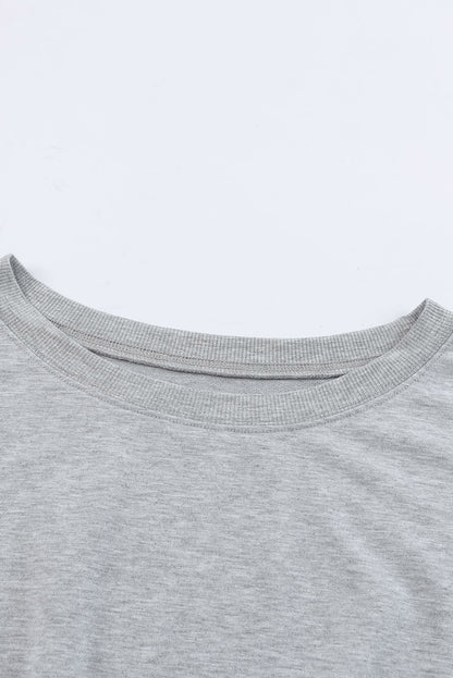 Dark Gray Drop Shoulder Sleeve Oversize Bodysuit