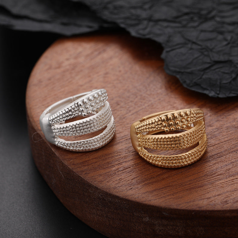 Elastic Metal Ladies Brushed Ring Wholesale