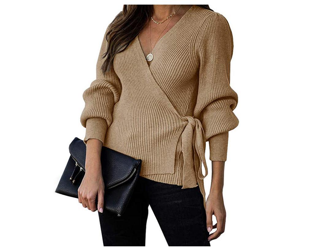 Autumn And Winter New Women's Clothing Solid Color V