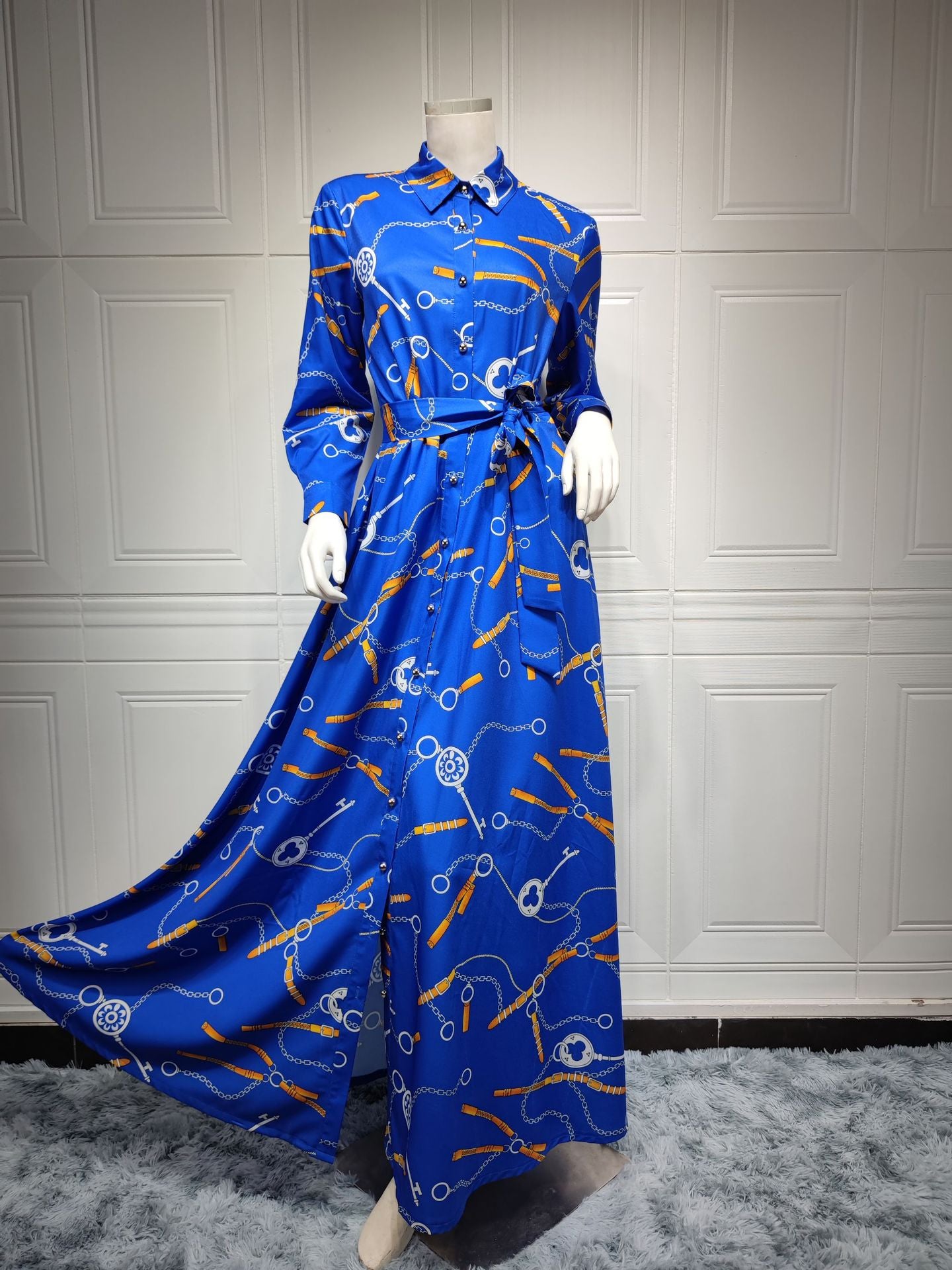 Women's Clothing Southeast Asia Indonesia Retro Print Swing Skirt