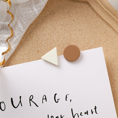 Sweet girl brown earrings literary retro cool acrylic plush earrings wild net red earrings