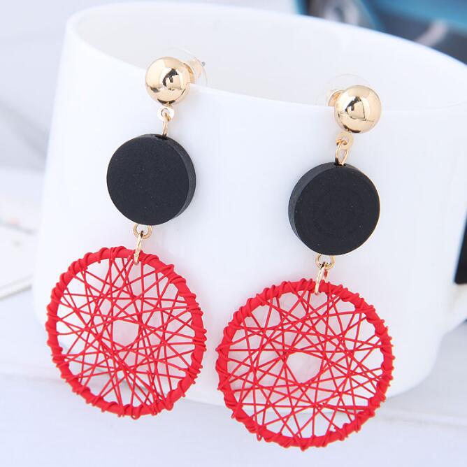Exaggerated big circle earrings
