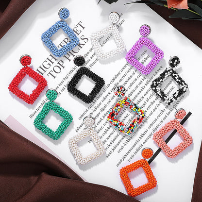 Diamond Bead Earrings