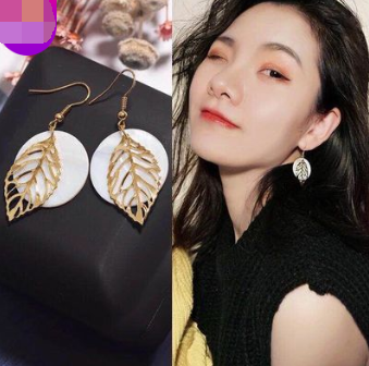 Earrings spring and summer new exaggerated wood silk satin flowers hypoallergenic boutique earrings earrings