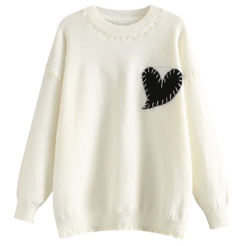 Women's Korean Style Knit Sweater Loose Lazy Pullover