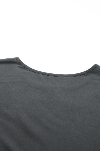 Black Ombre Leopard Print T-shirt