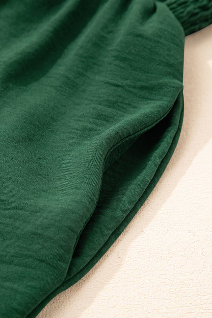 Pink Abstract Floral Painting Smocked Wide Leg Jumpsuit