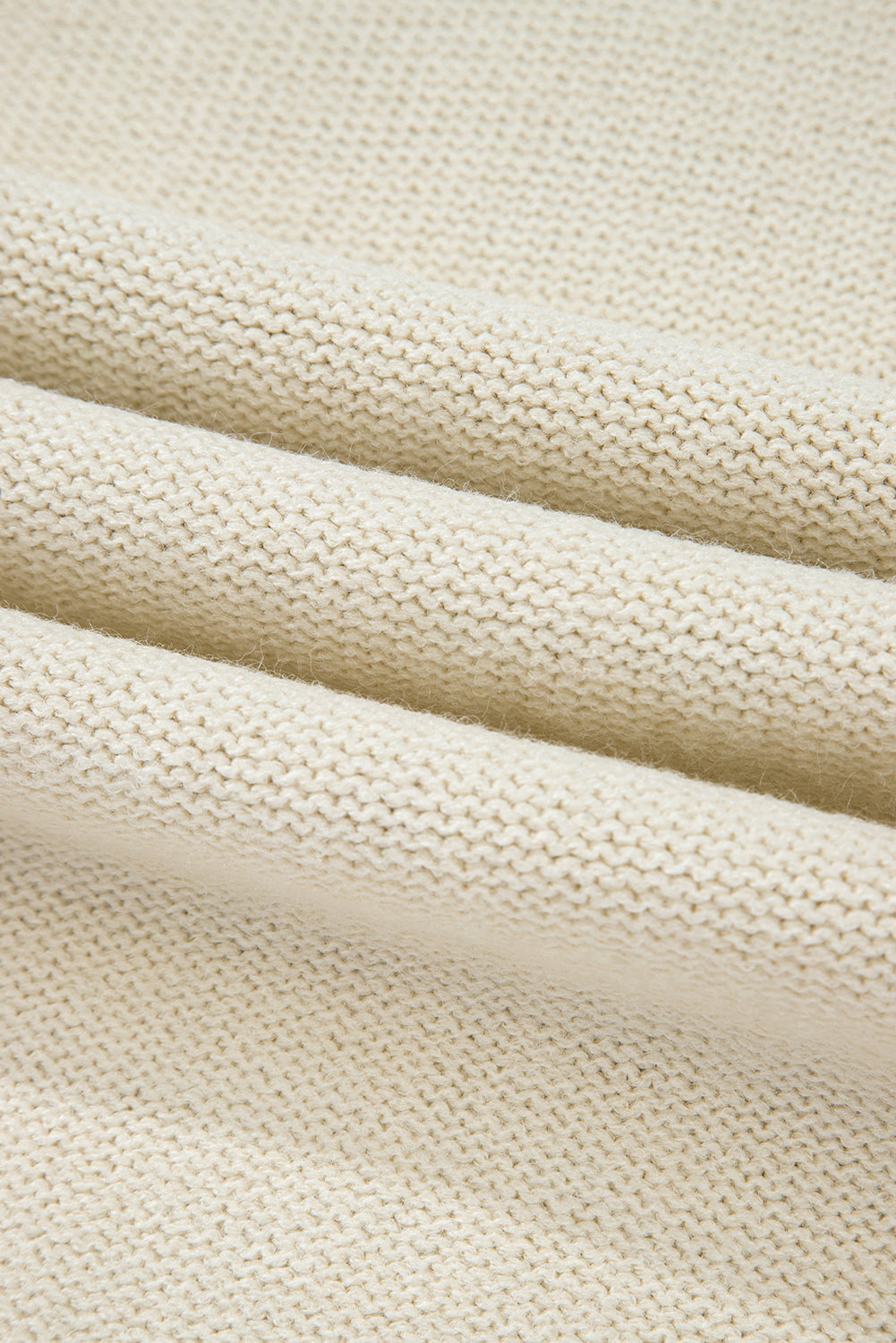 Mist Green Plus Size Cable Knit Color Block Drop Shoulder Sweater