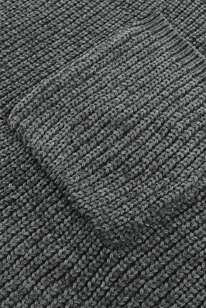 Bright White Ripped Raw Hem Chunky Pullover Sweater