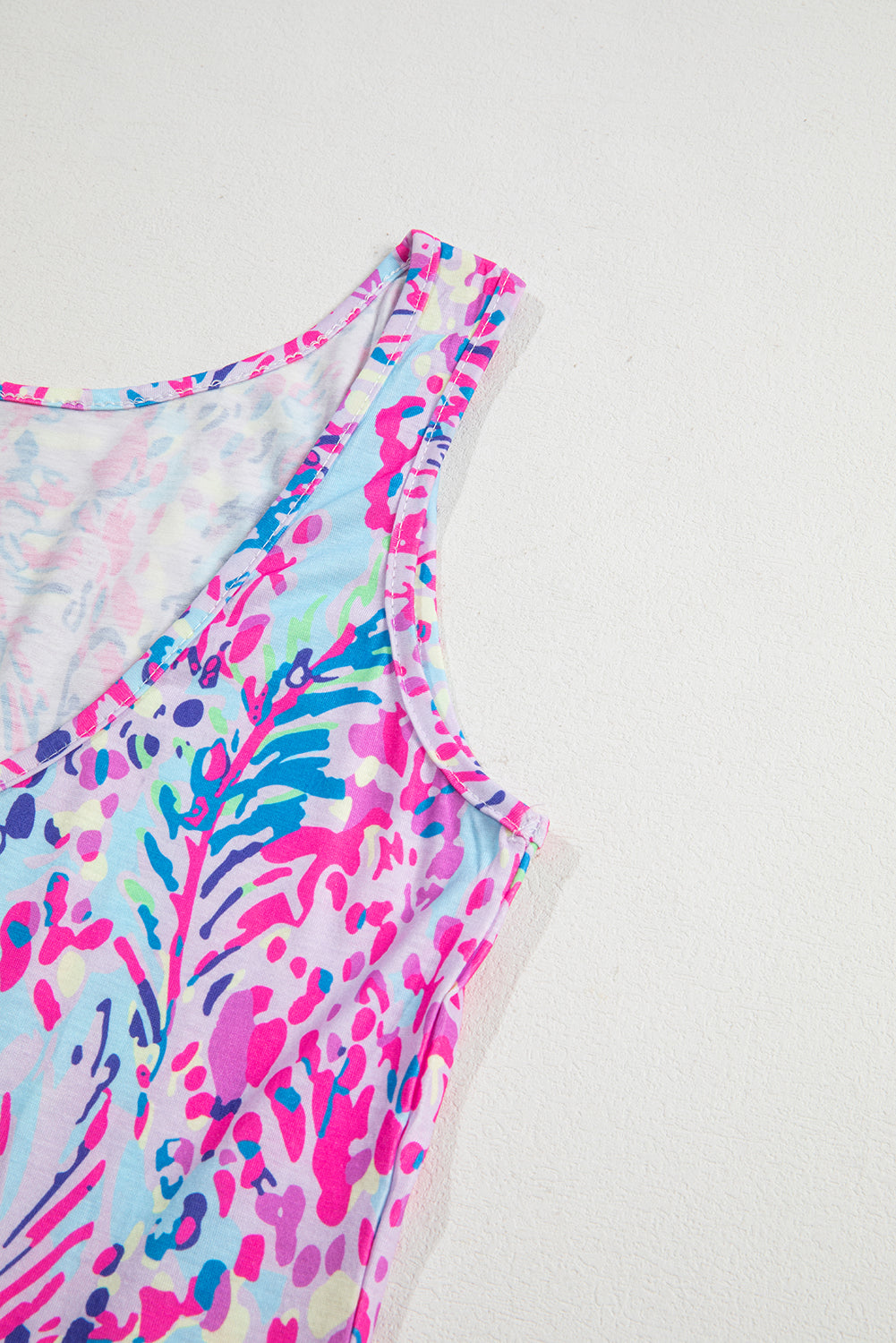 Pink Loose Painted Floral Tee