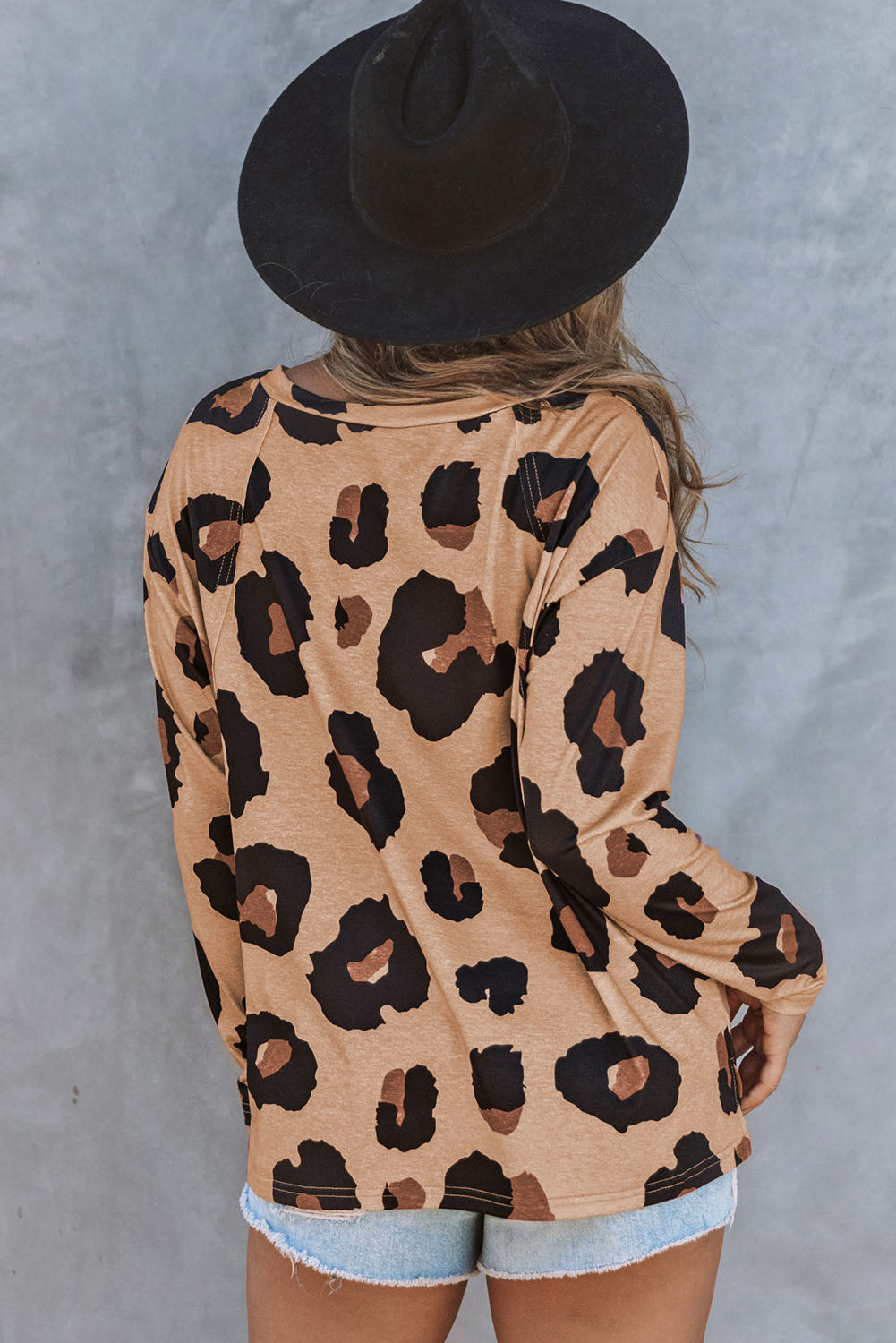 Leopard Pocket Short Sleeve Drawstring Lounge Set