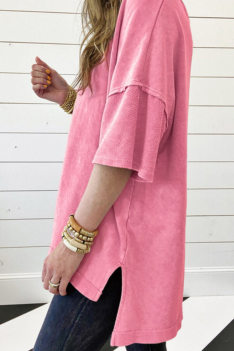 Casual Loose Plus Size Half-sleeve Top