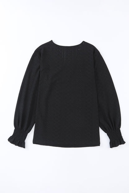 Green Lace Trim V Neck Short Sleeve Blouse